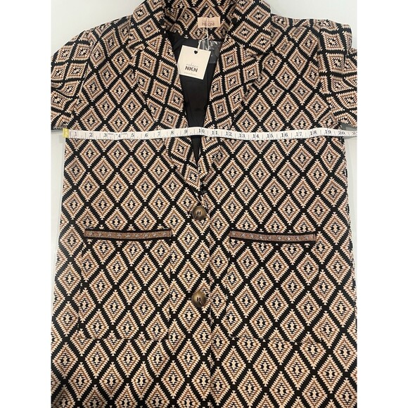 New Nekane NKN Abrigo Jacquard Coat Removable Faux Fur Collar Size S Retail $225 - Picture 12 of 13